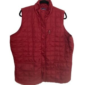 Penningtons Red Lightweight Quilted Zip Up Casual Outdoor Camping Vest. Sz-1X